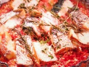 魚のトマトオーブン焼き