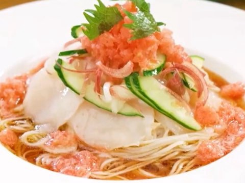 ホタテマリネのコストコそうめん