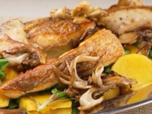 柿を使った秋のサラダ