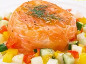 香草クリームチーズのサーモン包み