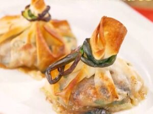 カキとホタテの包み焼き