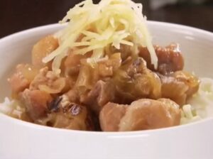 鶏のショウガ焼き丼