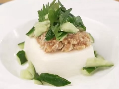 しらすと梅みその冷やっこ